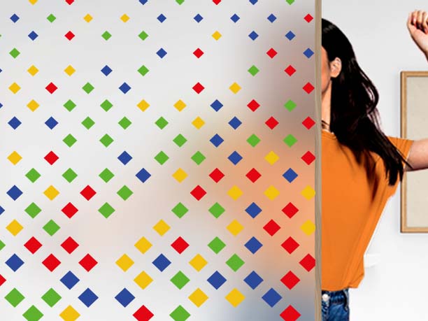 Film décoratif personnalisable motif squares - Luminis Films